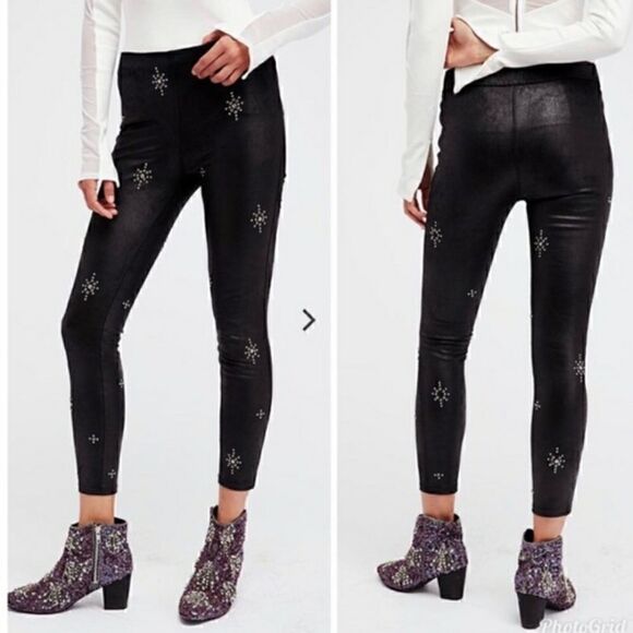Free people vegan embellished leggings 27 - Picture 2 of 7